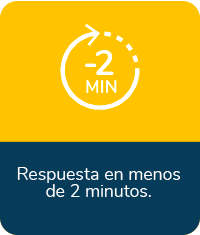 respuesta en menos de 2 minutos