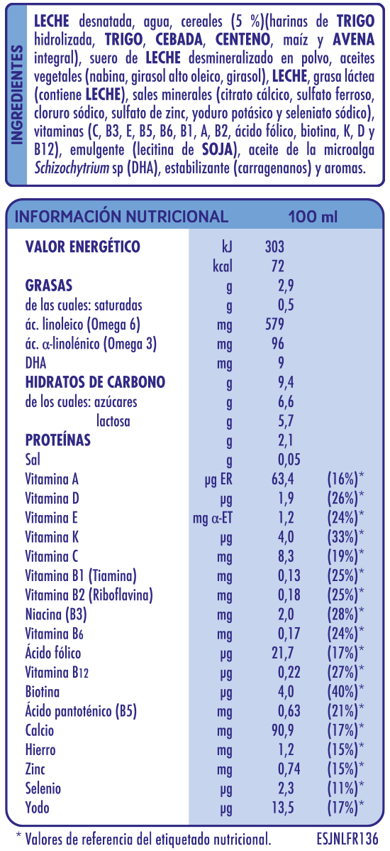 Nestle Nativa Crecimiento 3 Cereales 3x180Ml