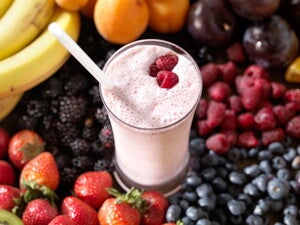 Batido de frutas con leche