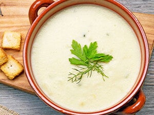 Puré de sémola con merluza Puré de sémola con merluza