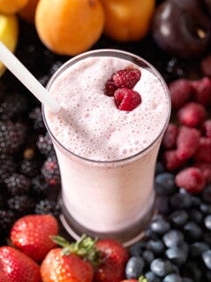 Batido de frutas con leche