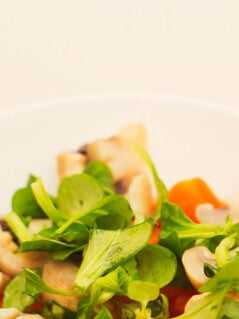 Ensalada de canónigos con champiñones Ensalada de canónigos con champiñones
