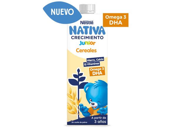 Comprar Nativa 3 Crecimiento Leche con Cereales o con Galleta María 1 litro  +12m