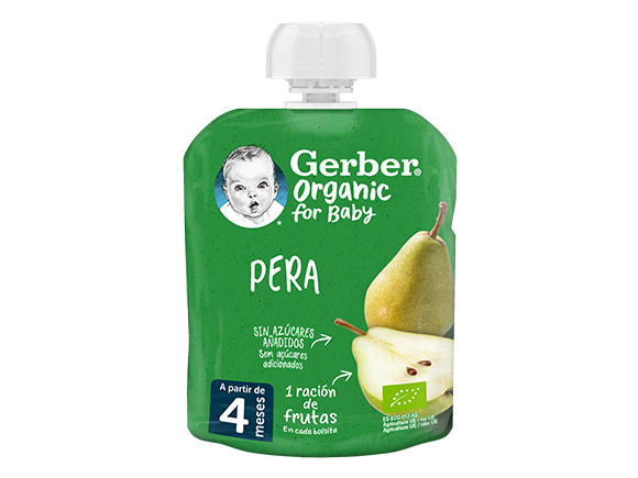 Bolsita puré para bebés GERBER Pera, Manzana y Plátano