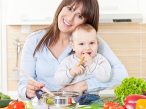 El bebé y las cuatro comidas