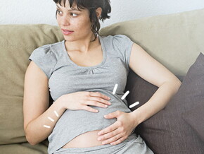 Mujer durante segundo o tercer trimestre de embarazo