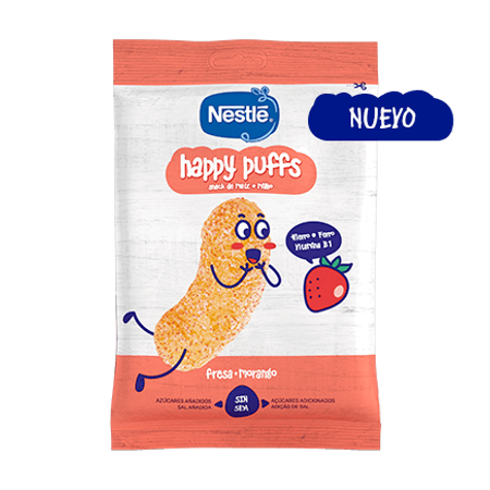 Snacks NESTLÉ Happy Puffs Maíz Fresa 
